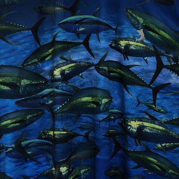 Underwater Fish Athletic Sportshirt with Long Sleeves for Youth - Picture 3 of 4